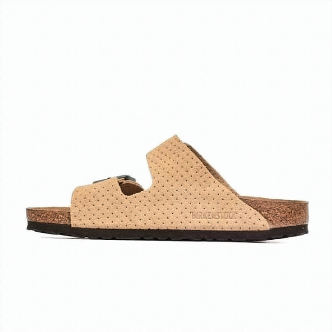 Birkenstock Dual-Strap Suede And Leather Sandal