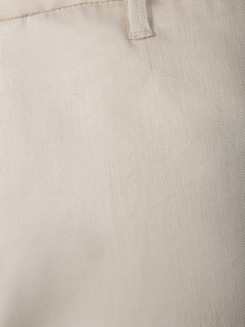 Nine In The Morning Tailored Beige Trousers With Classic Button Closure