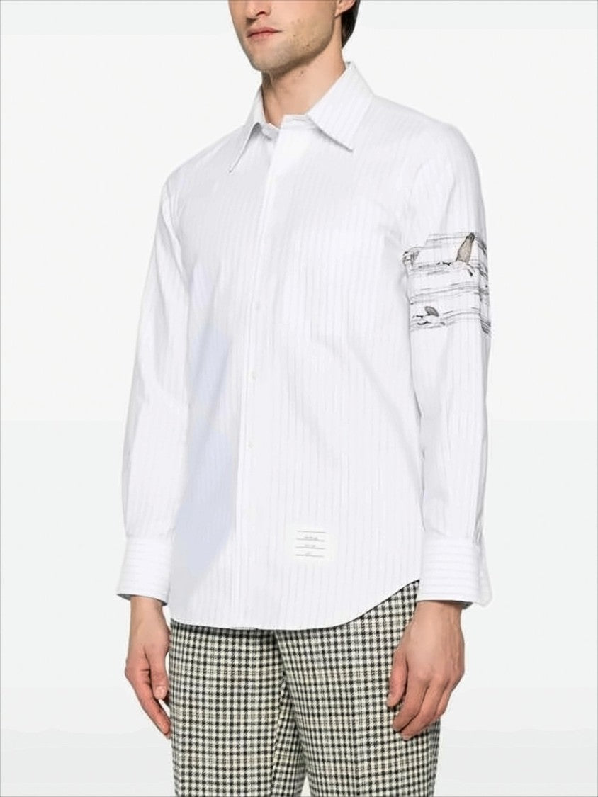 Thom Browne Long Sleeve Pinstripe Shirt