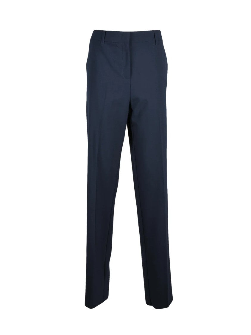 Marella Sport Straight Leg Trousers With Zip Closure And Tailored Design