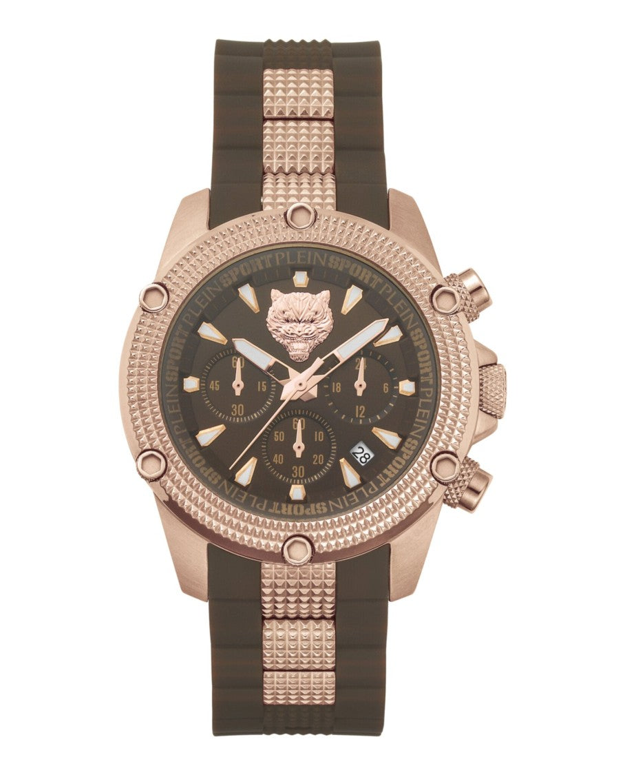 Plein Sport Chronograph Watch With Ip Rose Gold Case