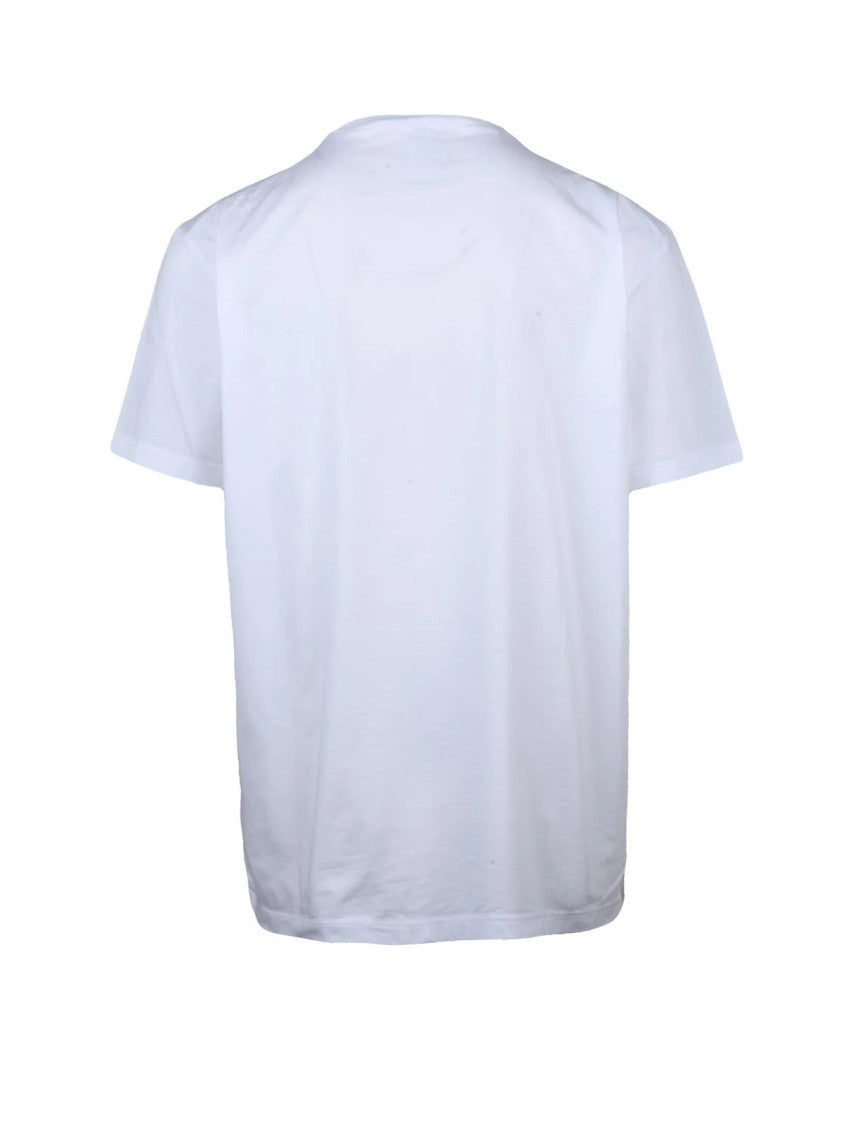 Dsquared2 Classic White Crew Neck Cotton T-Shirt With Metallic Detail
