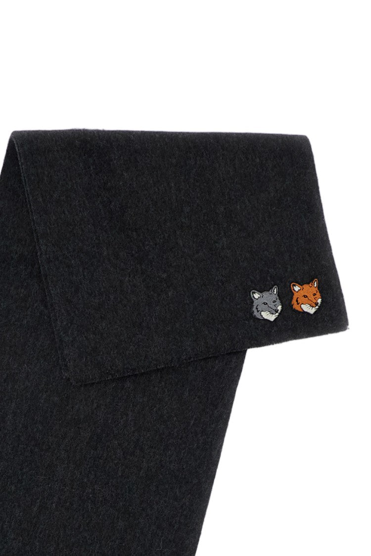 Maison Kitsuné Double Fox Head Virgin Wool Scarf