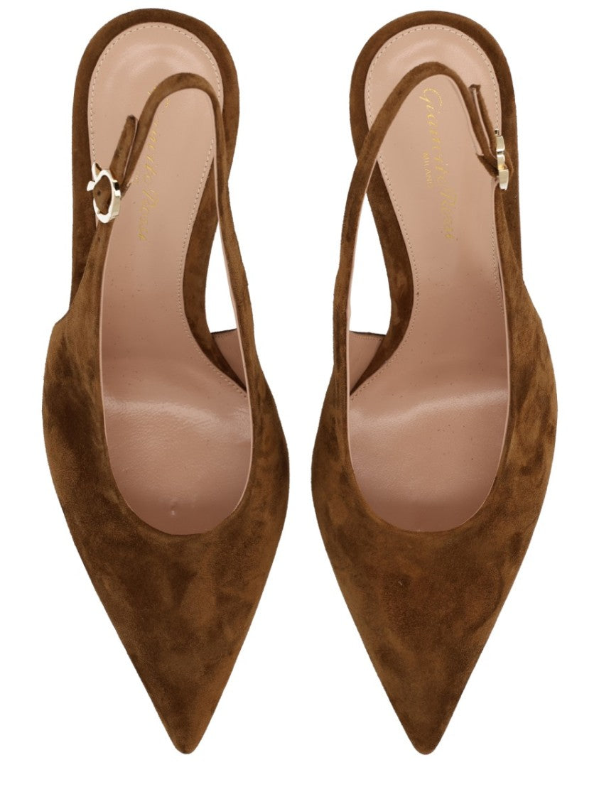 Gianvito Rossi Robbie Pointed Slingback Pumps
