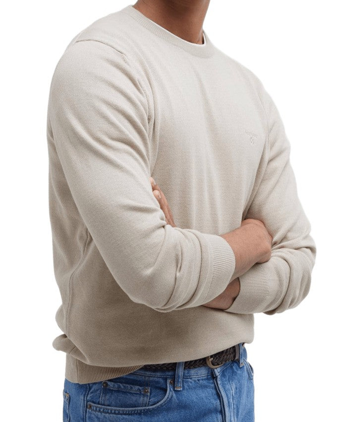 Barbour Tailored Pima Cotton Sweater With Brand Embroidery