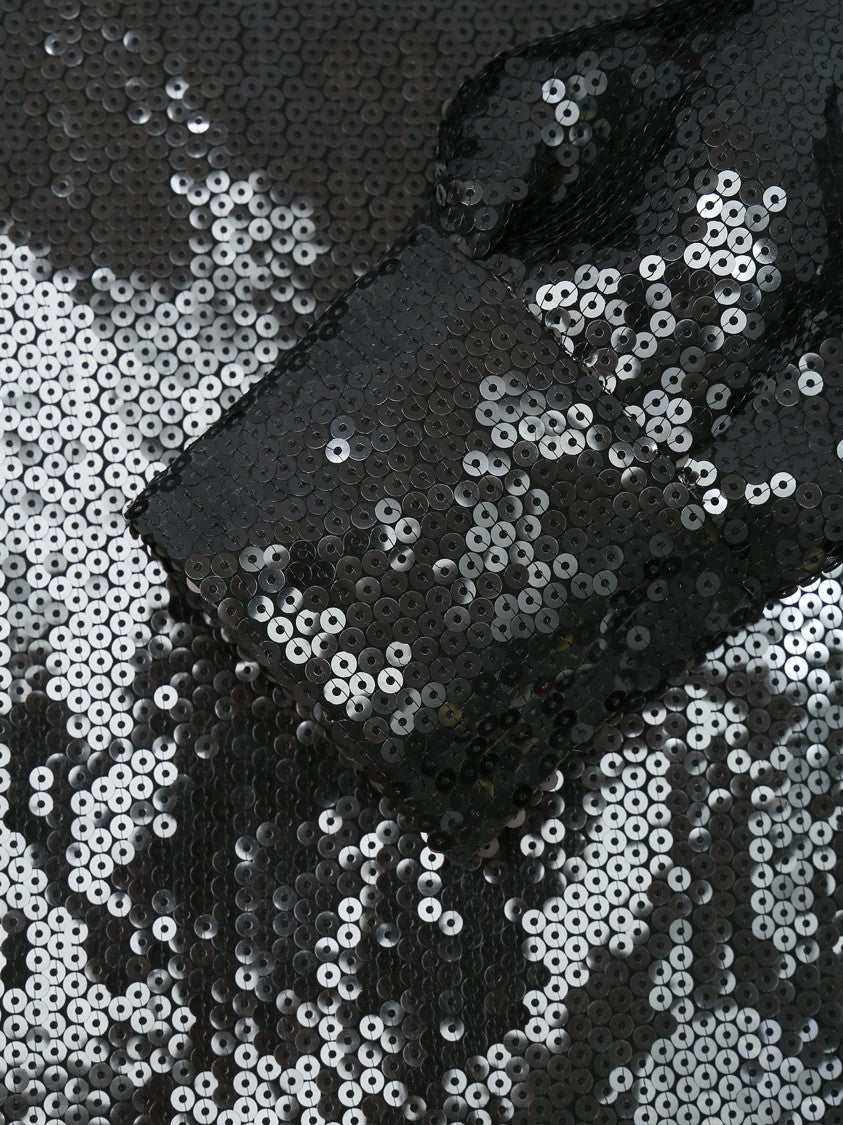 Alberta Ferretti Black Sequin-Embellished Polyester Shirt