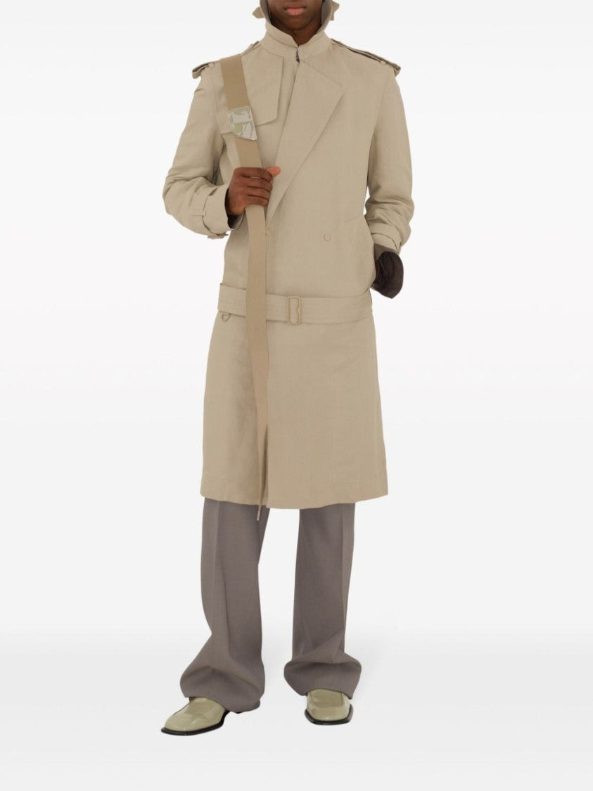 Burberry Trench Coat With Logo