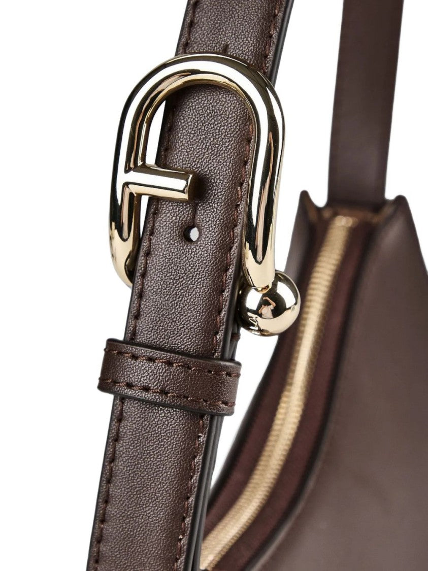 Furla Brown Smooth Leather Elongated Handbag