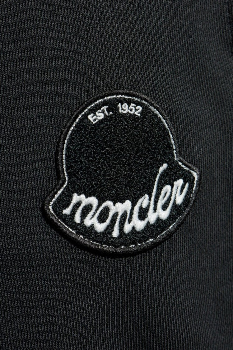 Moncler Tapered Black Jogger Pants With Elastic Waistband