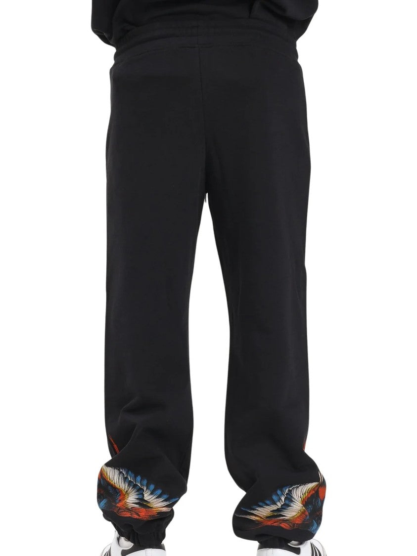County Of Milan Black Geometric Logo Cotton Sweatpants