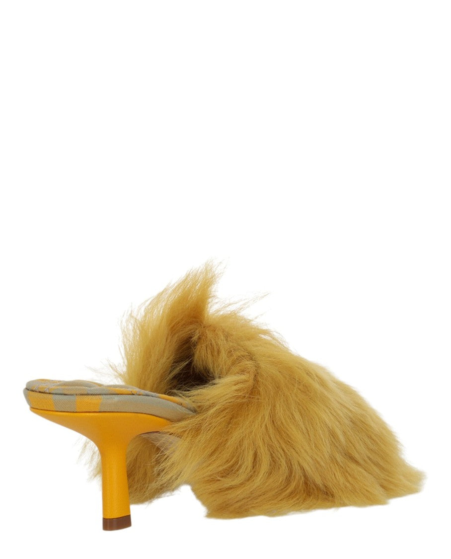 Burberry Jackie Shearling Mules