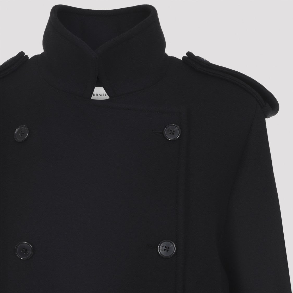 Khaite Donna Black Wool Coat