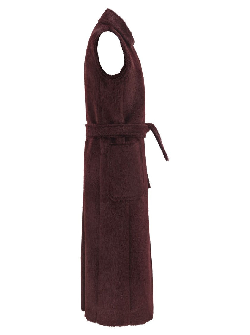 Max Mara Abbozzi1234 - Sleeveless Coat In Alpaca And Wool