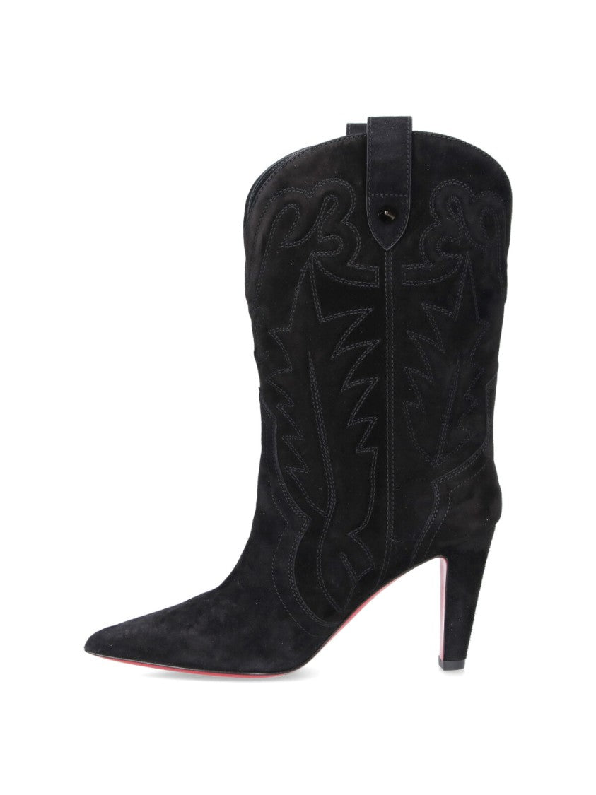 Christian Louboutin "Santiabooty" Ankle Boots – Black