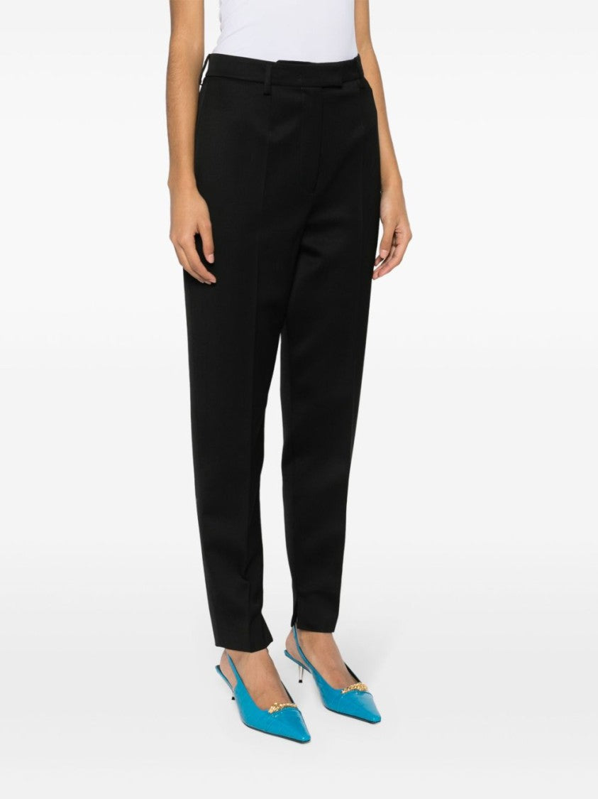 Prada Pressed-Crease Tapered-Leg Trousers
