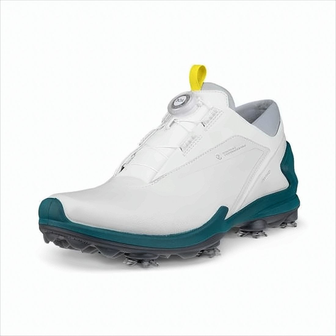 Ecco Streamlined White Leather Golf Shoes