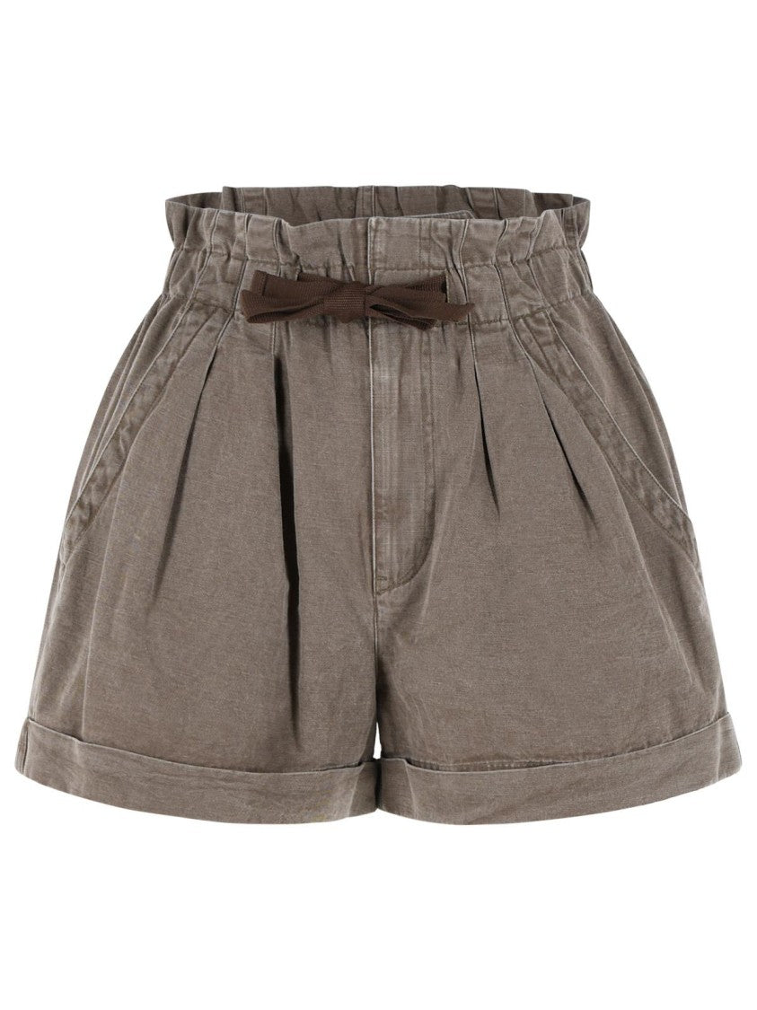 Isabel Marant Étoile Brown Nirma Cotton-Linen Shorts