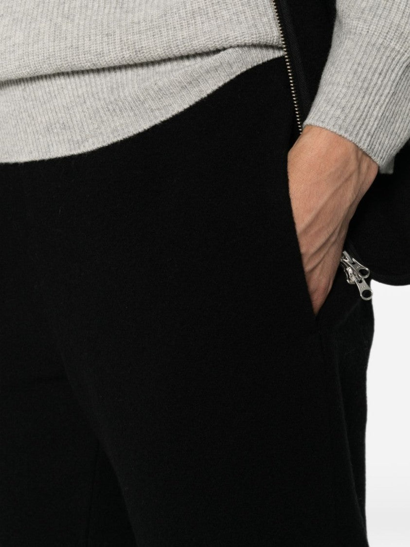 Rier Wide-Leg Black Trousers With Elasticated Waistband