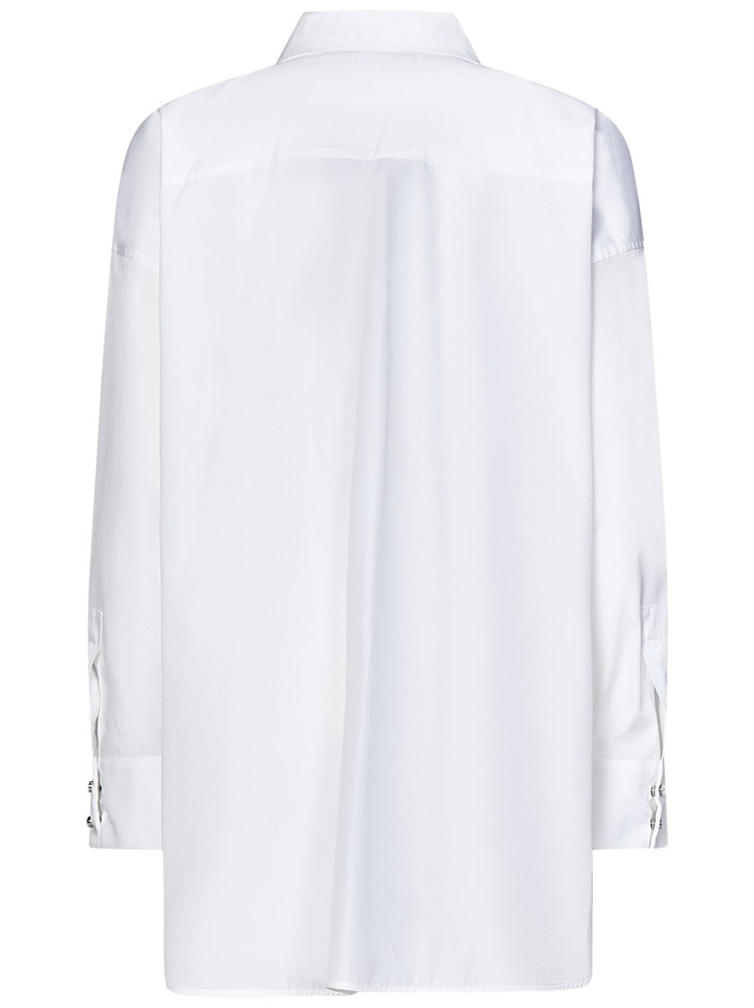 Max Mara Oversized White Cotton Poplin Shirt