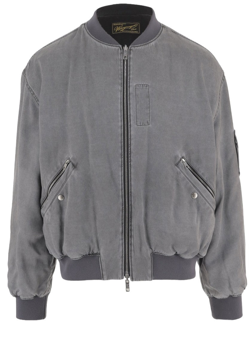 Wooyoungmi Reversible Cupro And Nylon Jacket With Quilted Texture
