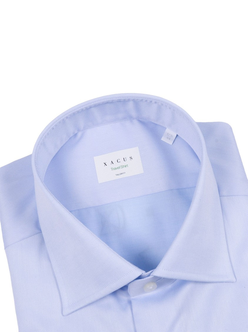 Xacus Light Blue Pointed Collar Shirt