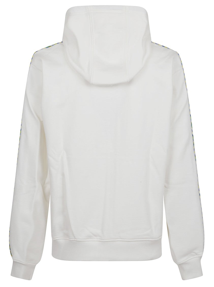 Casablanca Zip-Up Hooded Sweatshirt With Patterned Accents