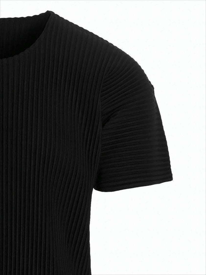 Homme Plissé Issey Miyake Pleated Textured Short-Sleeved Top With Boxy Silhouette