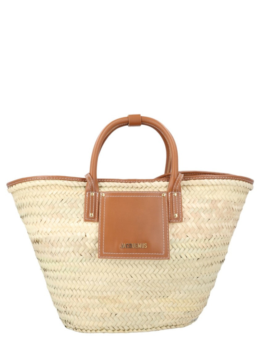 Jacquemus Soli Woven Raffia Tote Bag