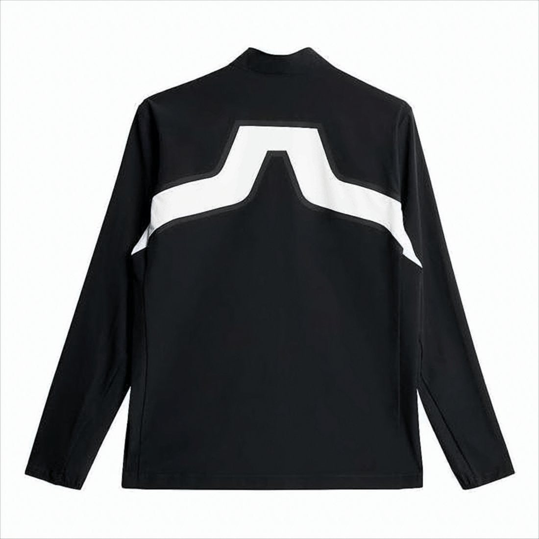 J Lindeberg Black Casual Jacket With Geometric Stripe Detail