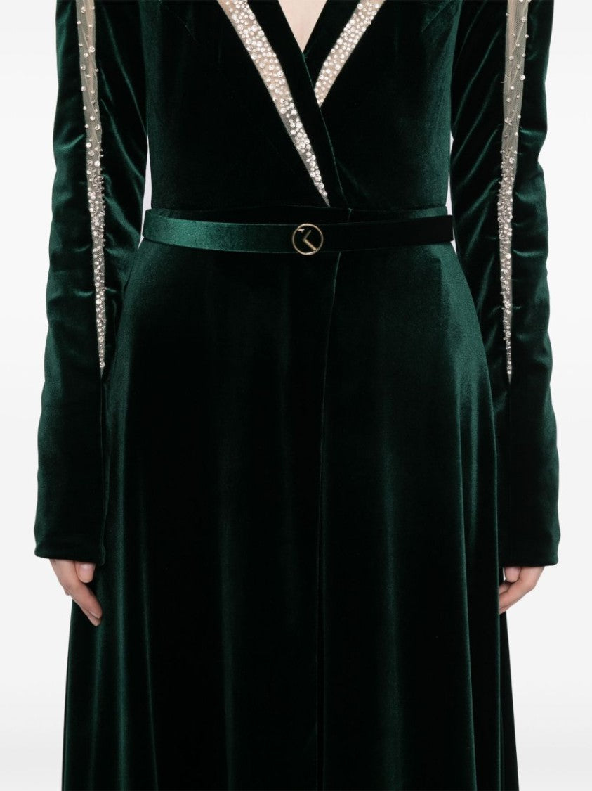 Saiid Kobeisy Velvet Long Dress