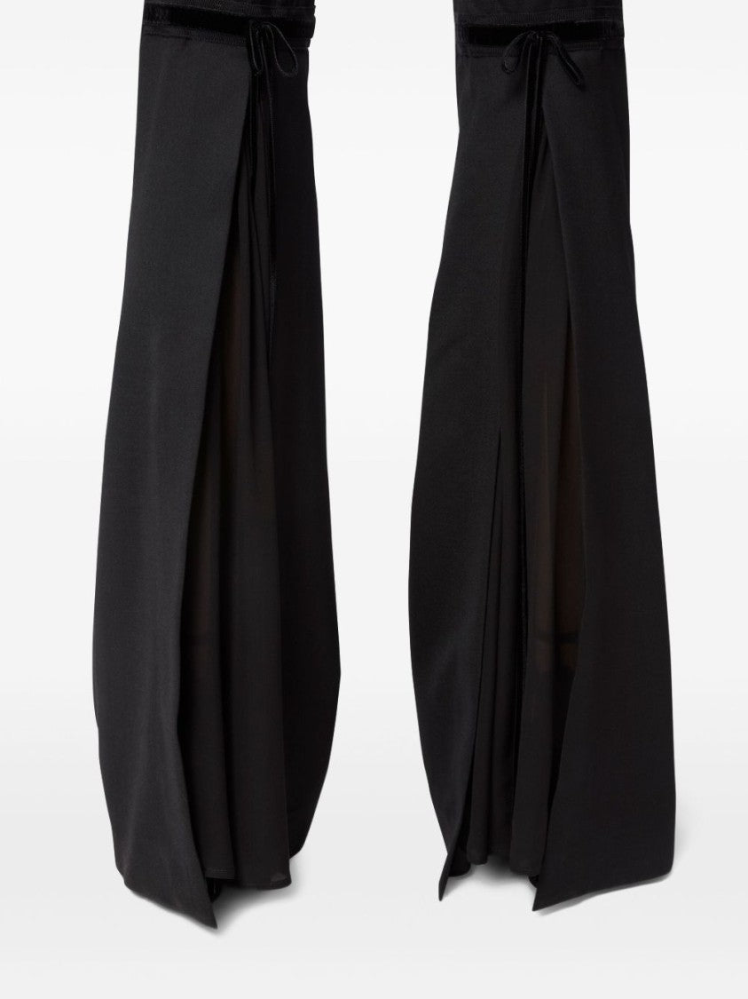 Nina Ricci High-Waist Black Trousers With Flared Hem