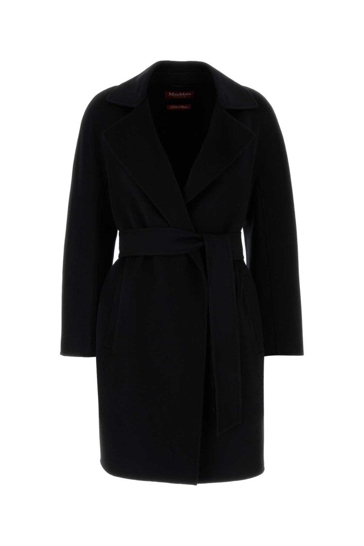 Mm Studio Black Wool Blend Ajaccio Coat