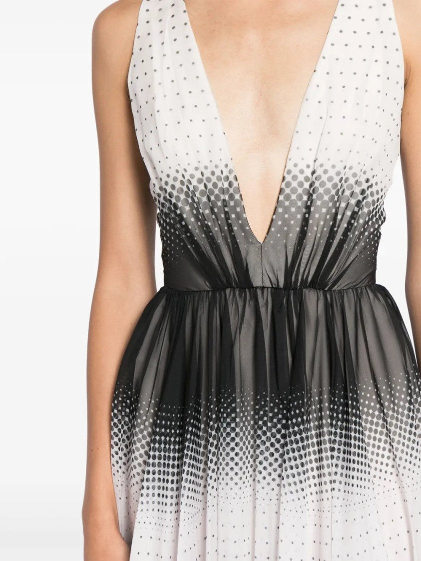 Saiid Kobeisy Polka Dot-Print Gradient-Effect Dress