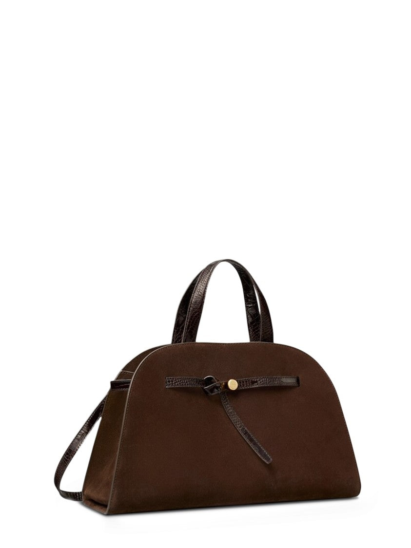 Tory Burch Romy Suede Leather Accent Bauletto Bag