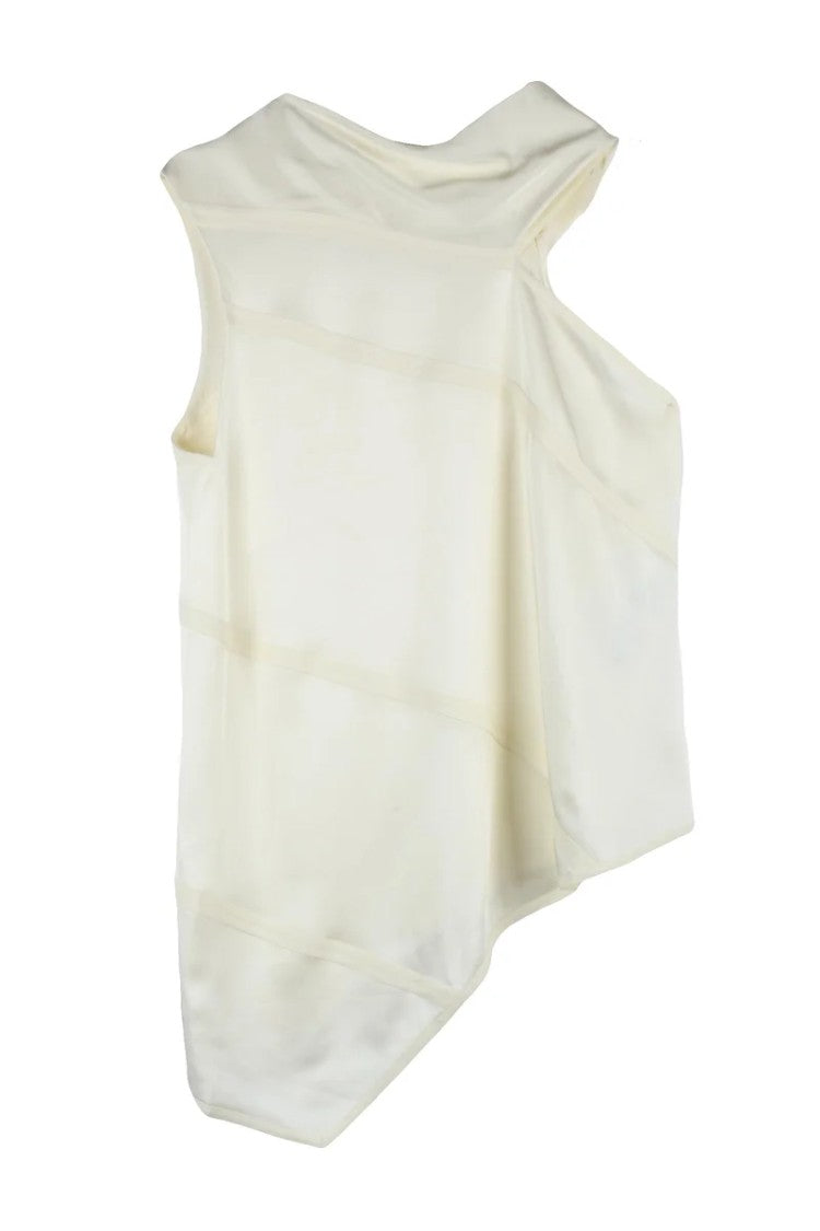 Jil Sander Acetate And Viscose Top - Cream