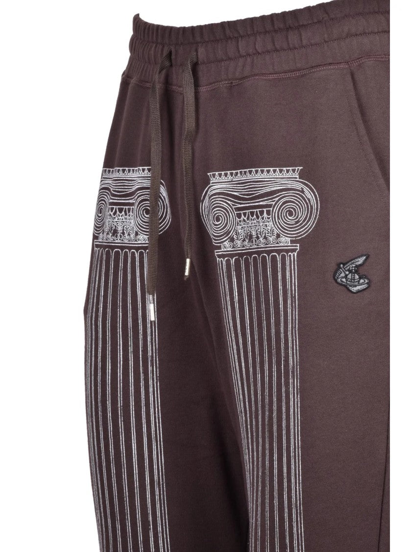 Vivienne Westwood Anglomania Relaxed Fit Cotton Sweatpants With Classic Column Prints