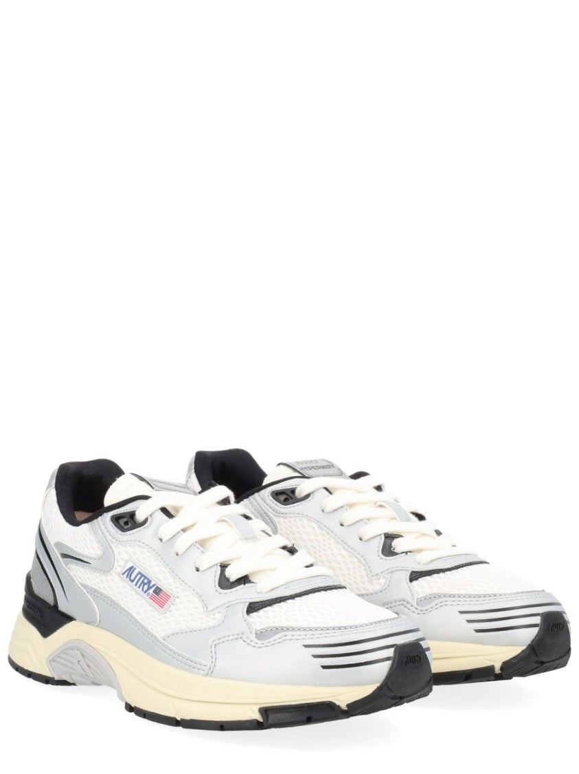 Autry White Hyperway Mesh Layered Sneakers