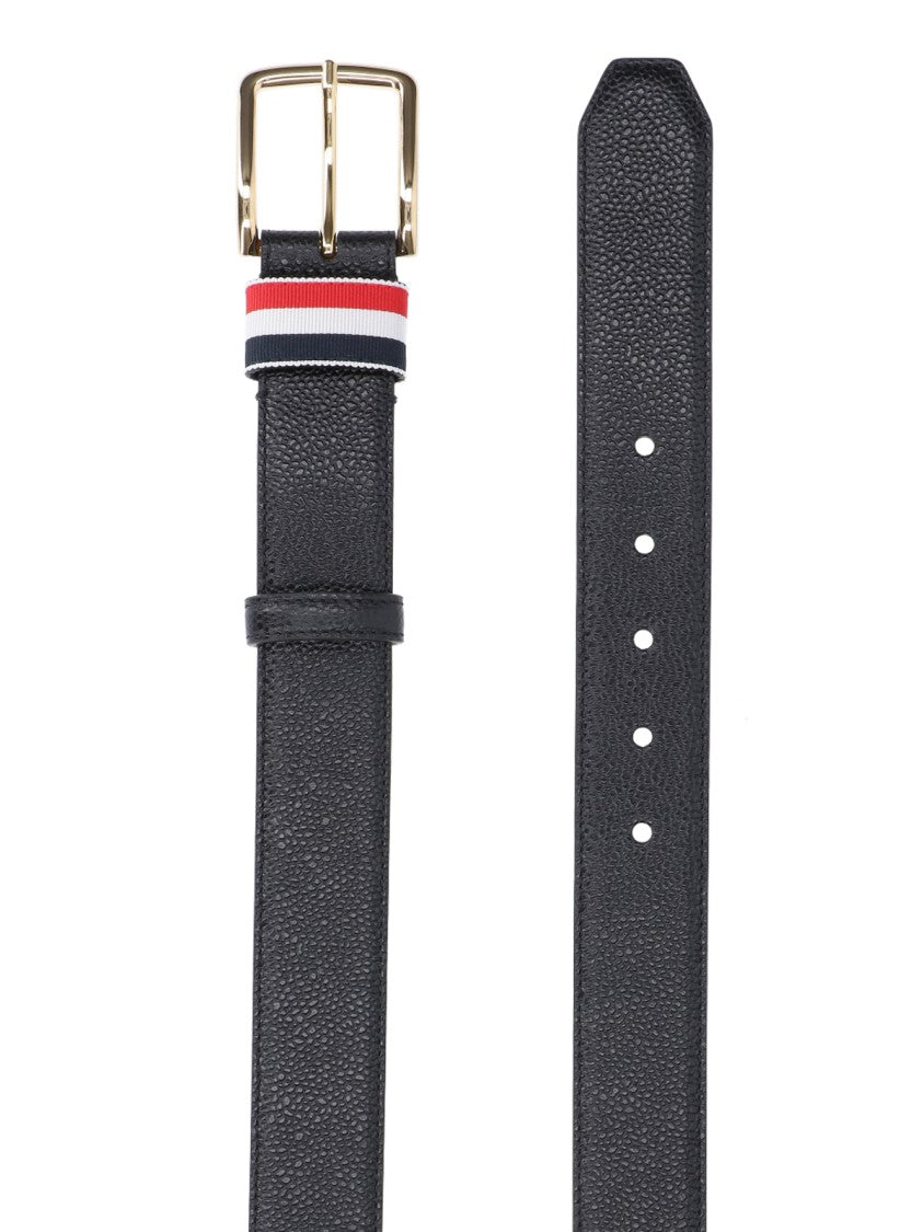 Thom Browne "Striped Loop" Belt – Black