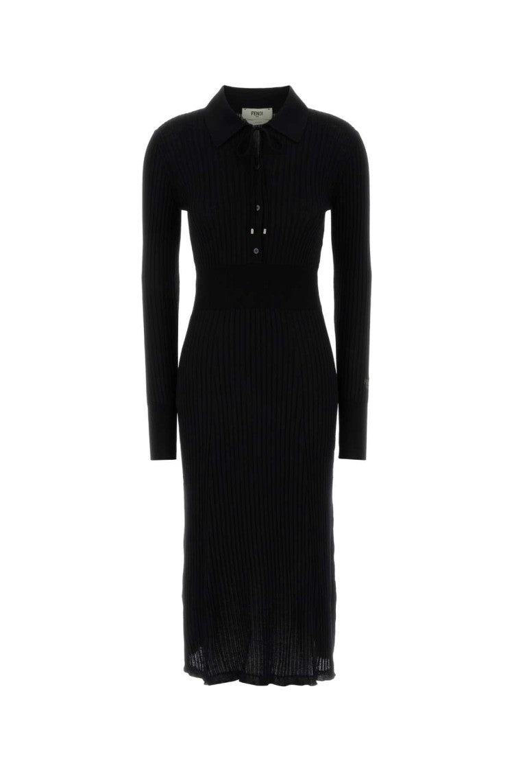Fendi Black Wool Dress