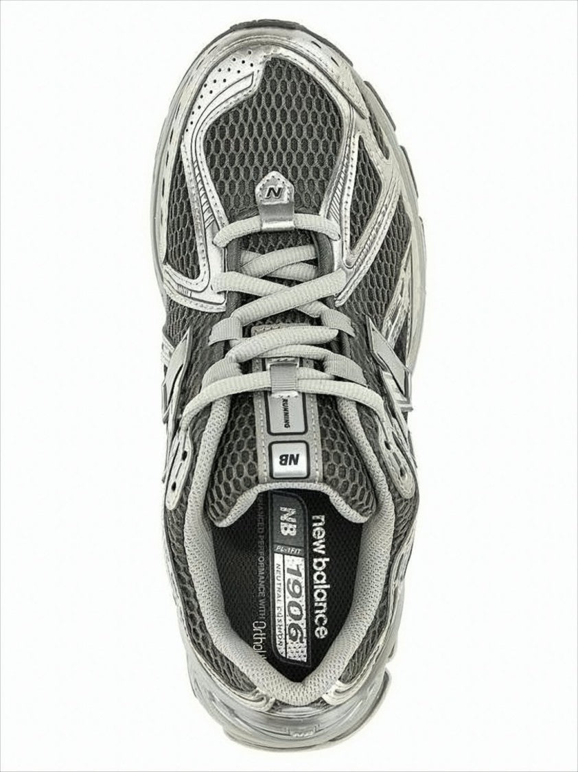 New Balance Breathable Mesh Sneakers With Synthetic Leather Overlays