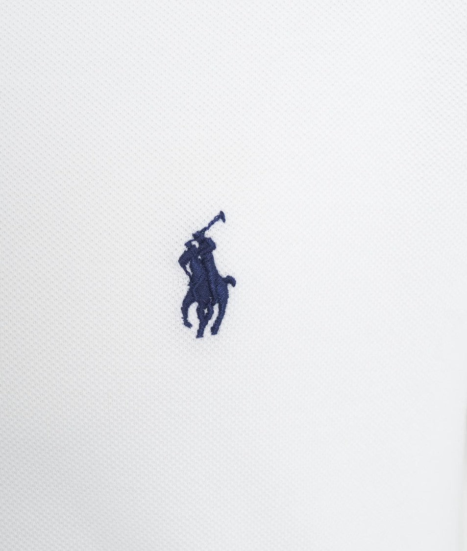 Polo Ralph Lauren White Slim-Fit Cotton Logo Polo Shirt