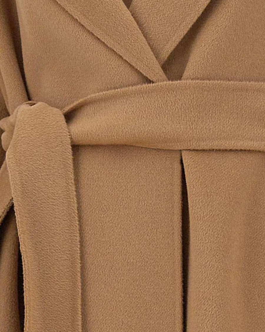 Max Mara Long Wrap Coat With Matching Waist Belt And Kimono Sleeves
