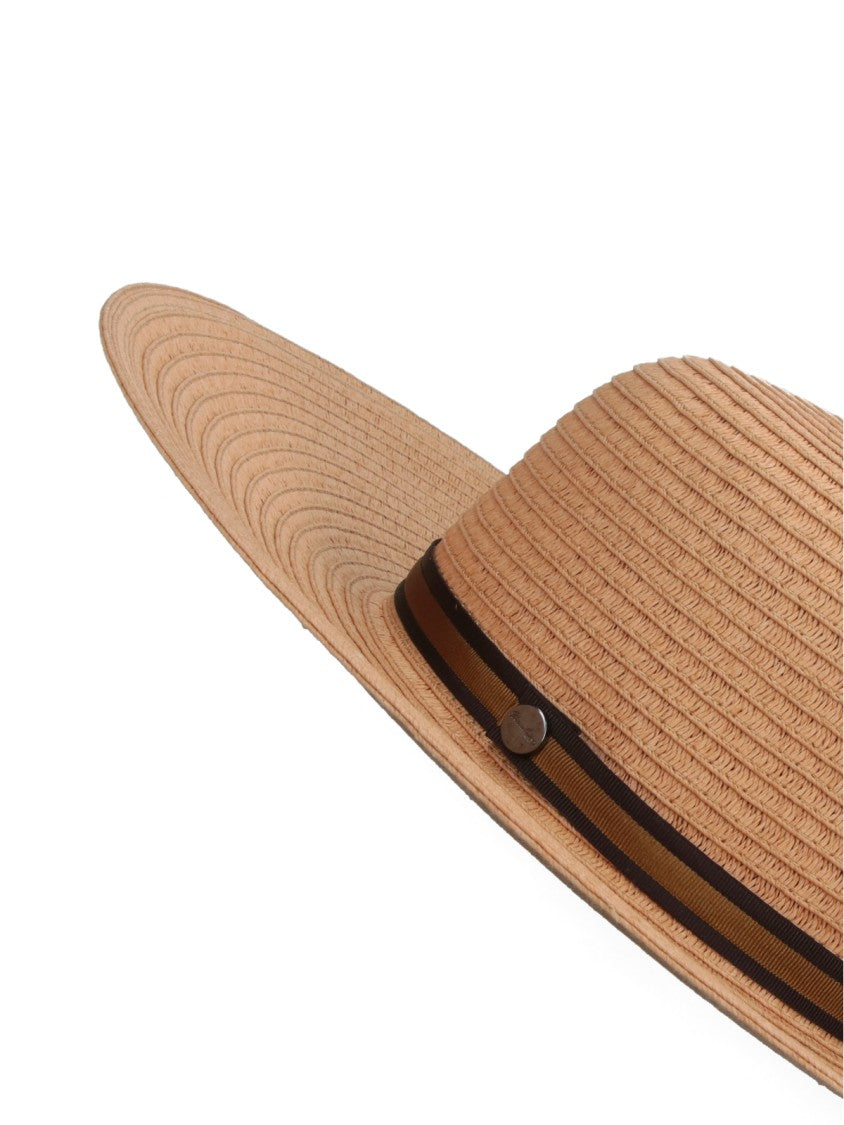 Borsalino Beige Giselle Wide-Brimmed Woven Straw Hat