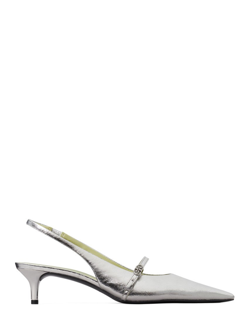 Tory Burch Pointed Toe Mary Jane Pump With Double T Buckle Detail
