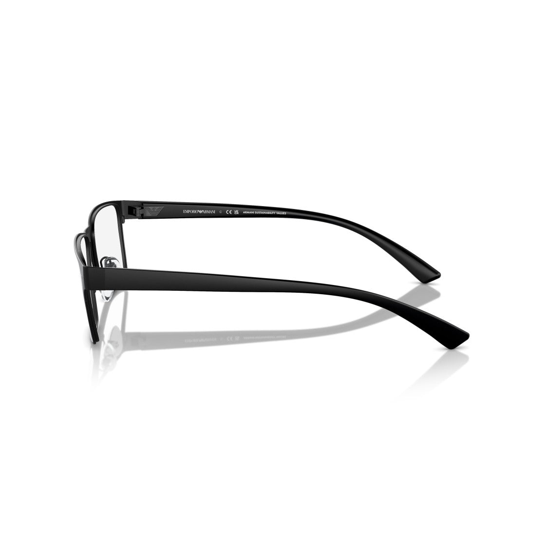 Emporio Armani 0Ea1157 Rectangular Metal Frame Eyeglasses With Matte Finish