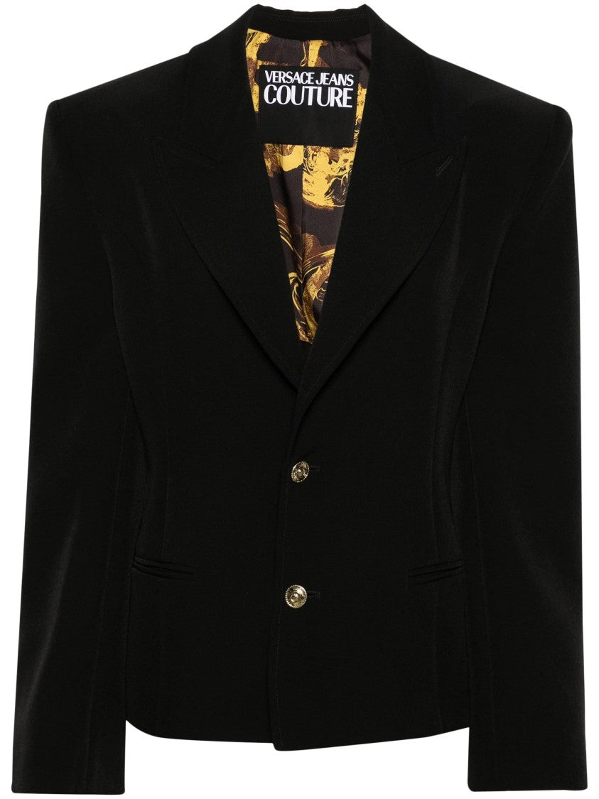 Versace Jeans Couture Lace-Up Single-Breasted Blazer