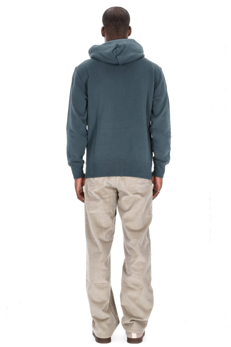 Autry Muted Blue-Green Hooded Sweatshirt With Embroidered Logo