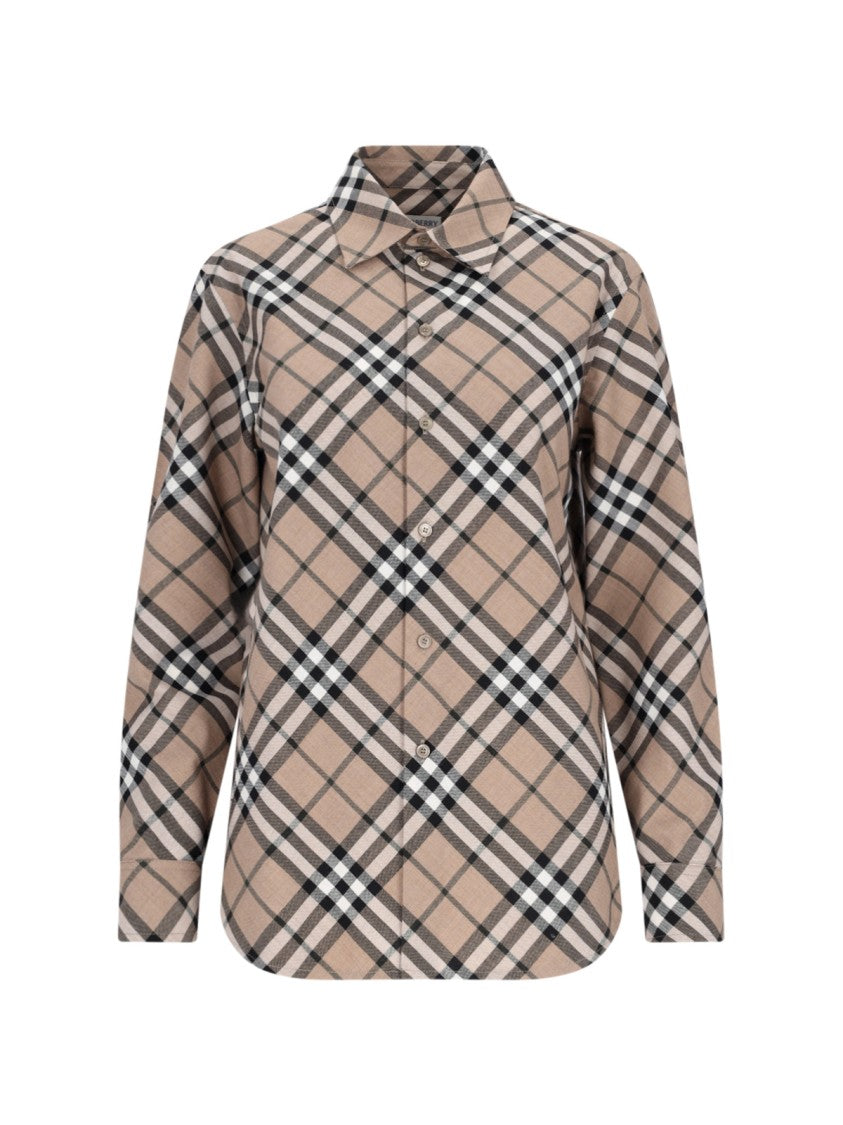 Burberry "Check" Shirt – Brown