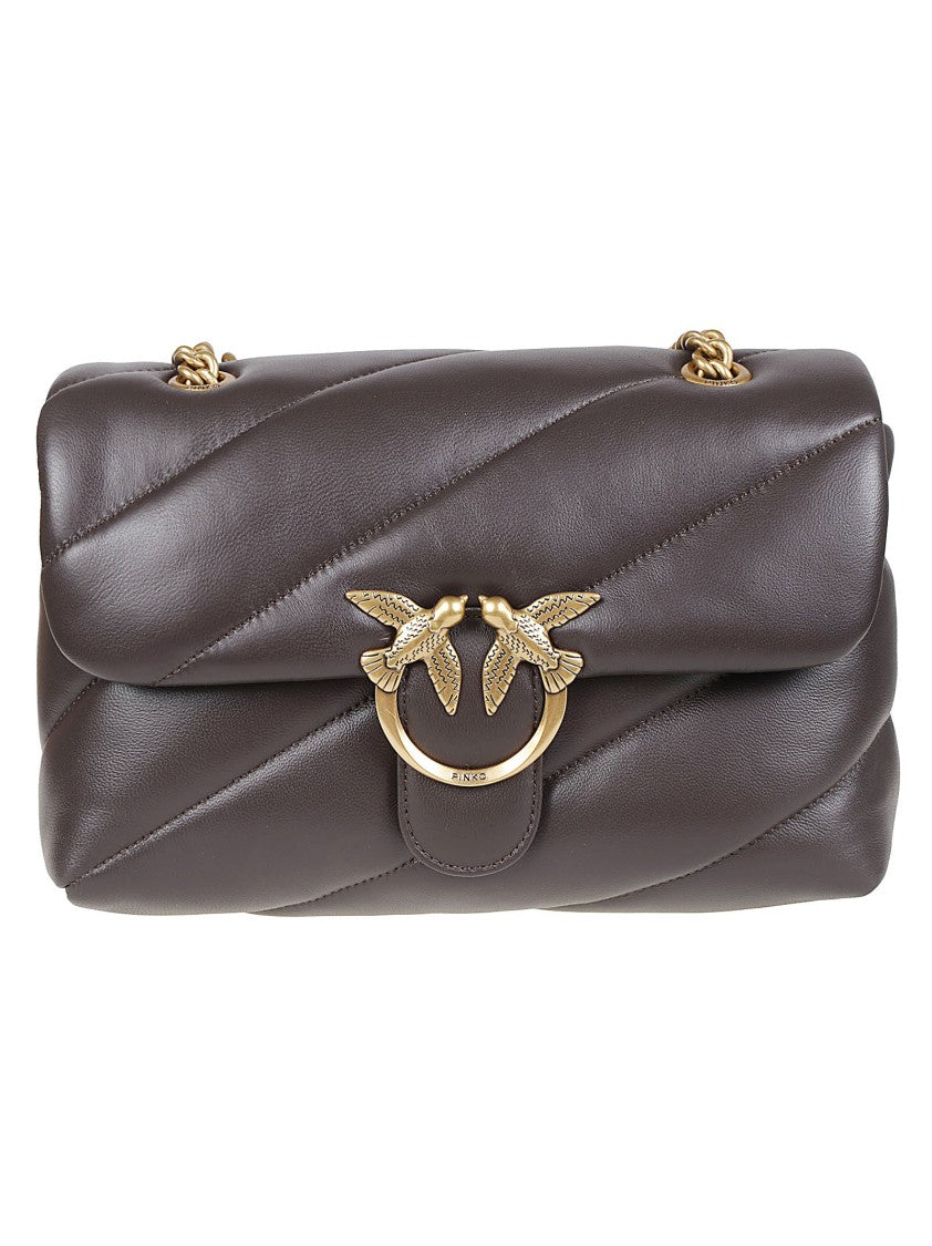 Pinko Love Classic Puff Maxi Quilt Sheepskin Shoulder Bag