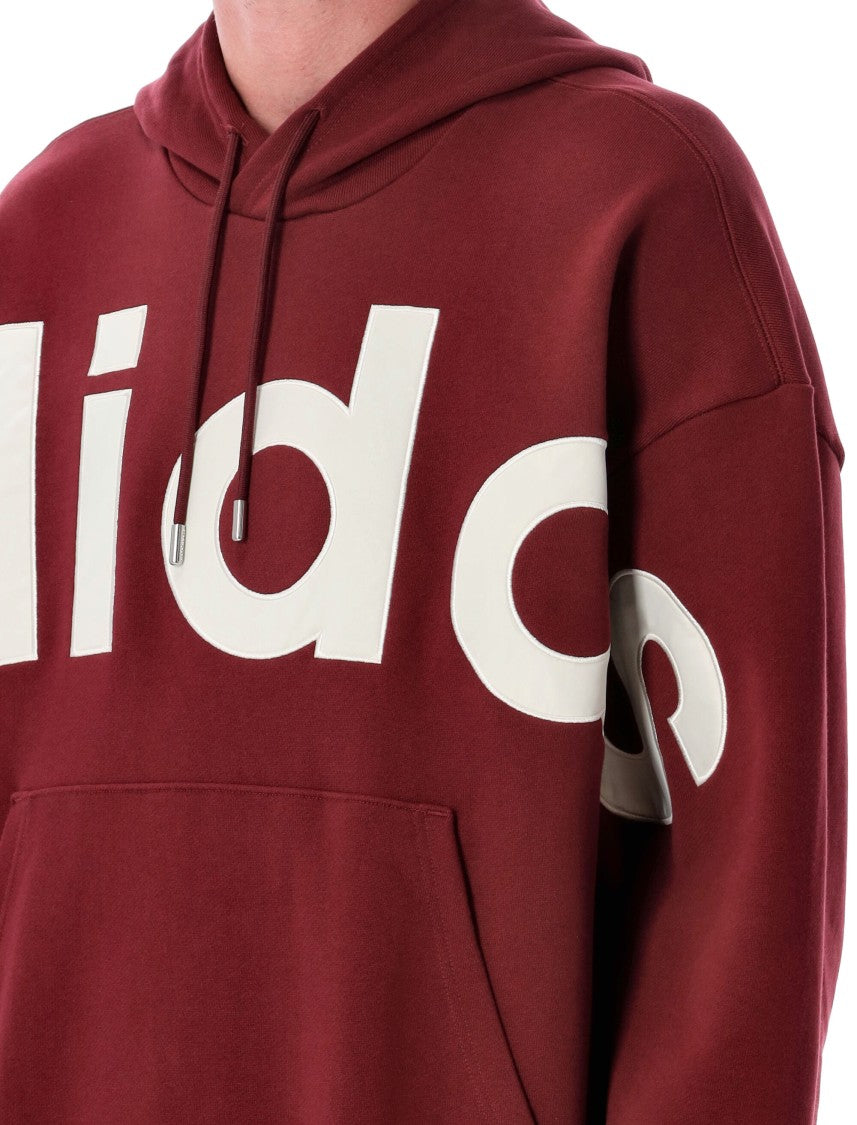 Adidas Burgundy Sweatshirt With Oversized Logo